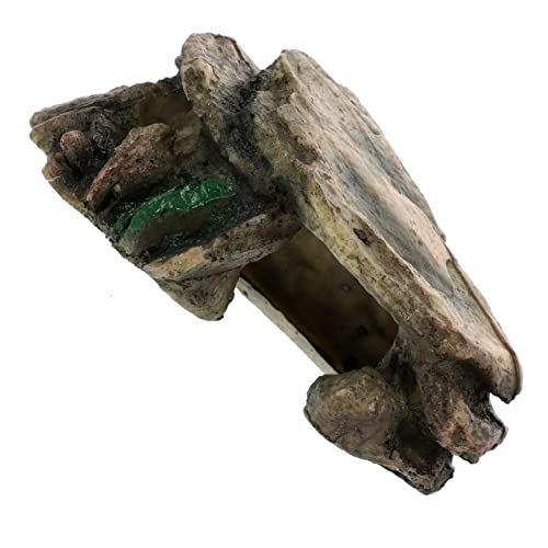 Toddmomy Reptilien Versteck Höhle für Schildkröten Kletterplattform aus Kunstharz Habitat für Kleine Reptilien Wie Eidechsen Geckos und Schlangen Aquarium Zubehör für Lebendiges Umfeld von Toddmomy