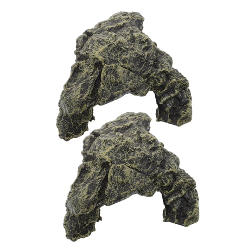 Toddmomy Resin Schildkrötenplattform mit Kletterrampe Wasserdock für Aquarium Natürliches Versteck für Wasserschildkröten und Reptilien für Artgerechtes Sonnenbaden und Rückzugsort von Toddmomy