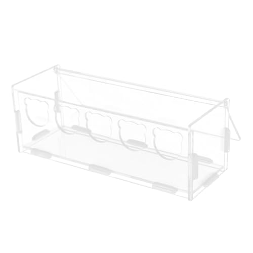 Toddmomy Rutin Fütterungsbox für Haustiere Transparente Futter und Wasserbehälter für Hamster Kanarienvögel Nymphensittiche und Andere Kleintiere zu Reinigen von Toddmomy