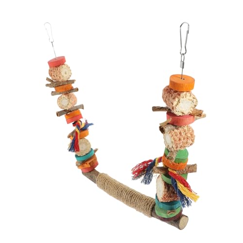 Toddmomy Natürliche Holz Papagei Barsch Stange Kompakte Vogel Spielzeug Stand Schaukel Für Sittiche Nymphensittiche von Toddmomy