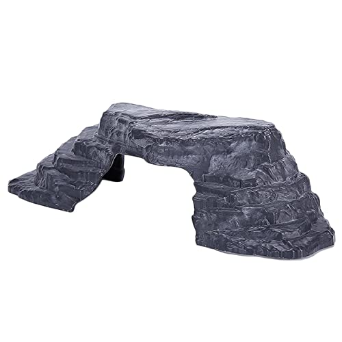 Toddmomy Schildkröten Sonnenplattform aus Kunststein Aquarium Dekoration mit Kletterfläche und Versteck für Reptilien für Terrarien und Fischbecken von Toddmomy