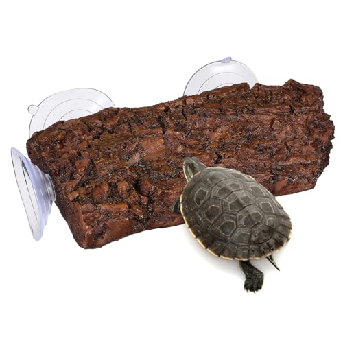 Toddmomy Schildkröten Sonnenplattform mit Saugnäpfen UV beständige Kletterplattform aus Premium Harz Dekorative Terrarienrampe für Schildkröten und Aquarien Langlebige Bade Ruhezone von Toddmomy