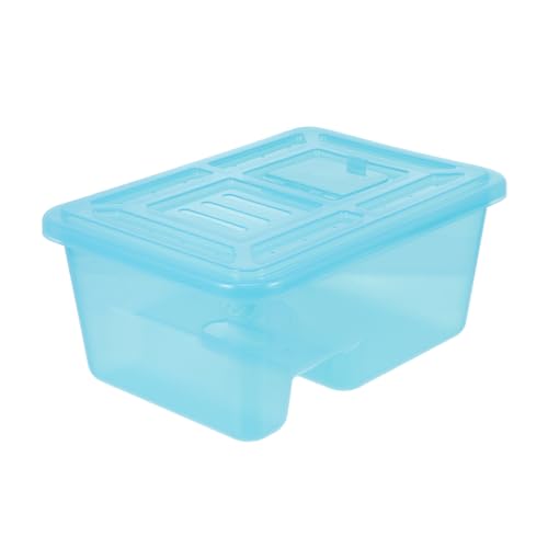 Toddmomy Schildkrötenbecken Reptilien-wärmelampe Schildkröten Füttern Leopardgecko-Panzer Reptilien Füttern Terrarium Gecko-Terrarium Schildkröte Licht Wasserpumpe Käfig Fisch Blue Plastik von Toddmomy
