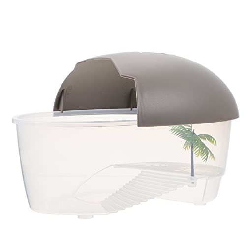 Toddmomy Schildkrötenbecken Turtle Panzerzubehör Wasser- Plattform Klein Schildkrötengehege Fütterung Tank Stand Groß Reptilienhalter Reptilien Füttern Terrarium Pp Grey von Toddmomy