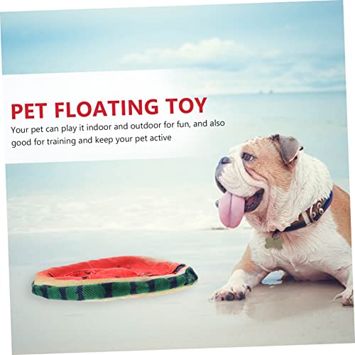 Toddmomy Schwimmender Hundespielzeug Flying Disc Wasserspielzeug mit Melonen Design Leichtes Langlebiges Apportierspielzeug für Strand und Garten für Welpen und Hunde von Toddmomy
