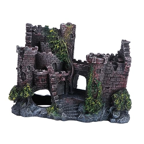 Toddmomy Simulierte Schlossornamente Zucht Aquarium Tank Große Fische Schlossform Schmuck Antikes Handwerk Gefälschte Schloss Harz von Toddmomy