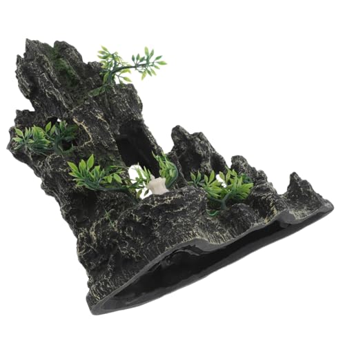 Toddmomy Simuliertes Bergfelsen Aquarium-dekor Resin Deko Stein Höhle für Garnelenversteck Fisch Tank Dekoration Naturnahe Aquarienlandschaft von Toddmomy