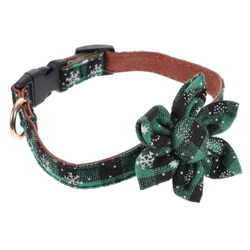 Toddmomy Sonnenblumenhundkette Dekorative Haustierkragen Katzenhalsband Weihnachten kleines hundehalsband für Katzen Hundekragen klein Hundehalsband Welpe Kleine Hundehalsbänder Stoff Grün von Toddmomy