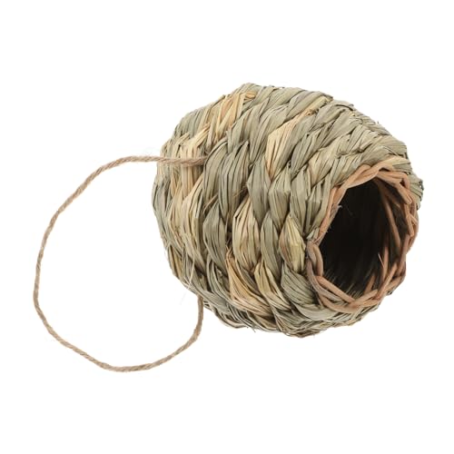 Toddmomy Strohnest Hamsterkäfig Hamster Verstecken Chinchilla-versteck Zubehör Für Eichhörnchenkäfige Eichhörnchenspielzeug Für Den Käfig Gerbil -versteck Nagetierkäfig Hamsterhaus Gras von Toddmomy