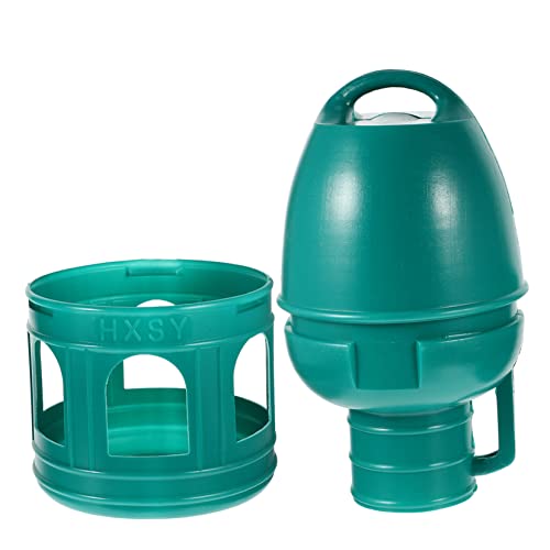 Toddmomy Tauben Trinkbrunnen Krähenfresser Vogeltränke Brunnen Solarenergie Verschütten Vogelwasserspender Groß Hühnerwasser-futterständerhalter Taubenfutter Vogelfütterer Abs Green Plastik von Toddmomy