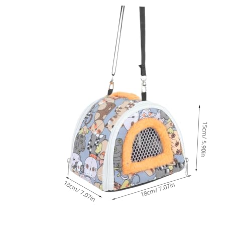 Toddmomy Tragbare Hamster Tragetasche mit Schultergurt Atmungsaktive Kleintier Transporttasche Großer Bequem für Ausflüge Radfahren Reisen Geeignet für Hamster Meerschweinchen Kaninchen von Toddmomy