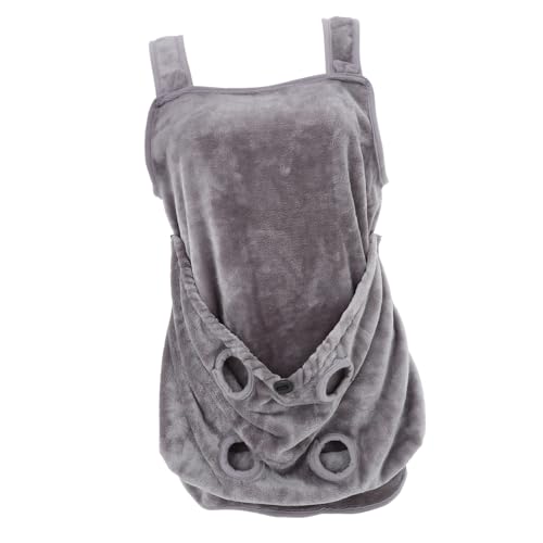 Toddmomy Tragetasche für Katzenschürze Träger Atmungsaktiv drinnen Tragen Stoff Haustierhalteschürze Katze trägt Schürzen Katzentrageschürze Hund hält Schürze Tasche mit Katze Flanell Grau von Toddmomy