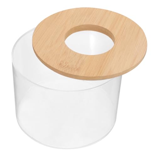 Toddmomy Transparente Hamster Sandbad Box Aus Badewanne Für Kleintiere Mit Bambusdeckel Für Hamster Mäuse Und Chinchillas Zu Reinigen Beobachten von Toddmomy