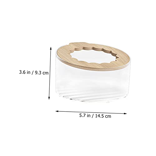 Toddmomy Transparente Hamster Sandbad Box mit Holzdeckel Multifunktionale Toilette und Badewanne für Hamster Meerschweinchen und Kleine Nager Sicheres Design mit Glatten Kanten Geeignet von Toddmomy