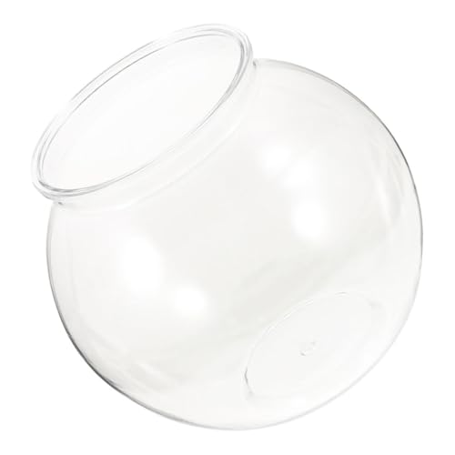 Toddmomy Transparente Kunststoff Fischschale Rund Bruchsicheres Kleines Aquarium für Goldfische Pflanzen und Dekoration Pflegeleicht für Wohnzimmer Büro und Garten von Toddmomy