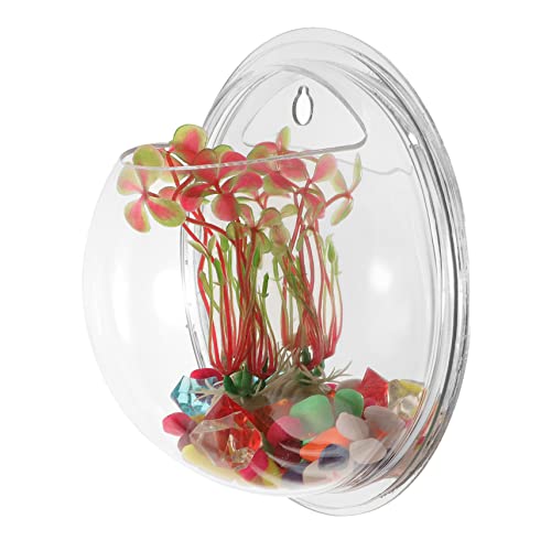 Toddmomy Transparente Wandvase Durchmesser Wandblumentopf Hängend Vintage Blumenvasen Pflanzgefäß Fischglas Deko für Zimmer Pflanzenhalter Wohnzimmer von Toddmomy