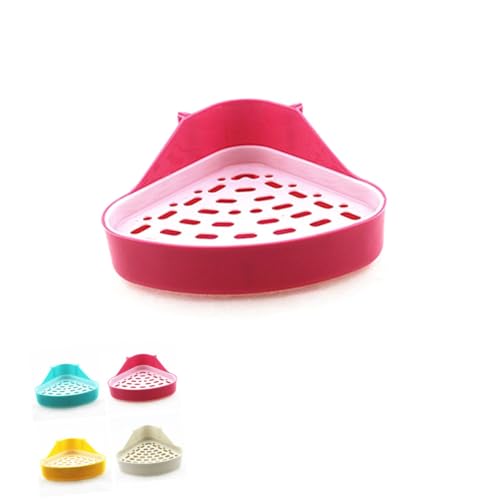 Toddmomy Triangle Kleintier Ecktoilette für Kaninchen Frettchen Meerschweinchen Kleines Dreieckiges Töpfchentrainings Platzsparendes Doppellagiges Design Geeignet für Zufällige Farbe von Toddmomy