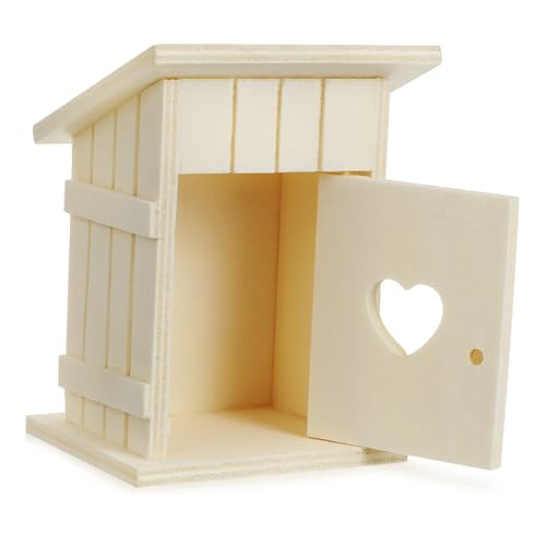 Toddmomy Unbehandeltes Holz Vogelhaus Stabiles Nistkasten mit Geeignetem Einflugloch Wetterfest für Wildvögel Garten Hummingbird Nest Parrot House Gartenvogelhaus Holz von Toddmomy