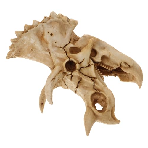 Toddmomy Aquarium Dekoration Dinosaurier Schädel Versteck Harz Handwerk Fisch Tank Liefert Dinosaurier Reptil Versteck Ornament von Toddmomy