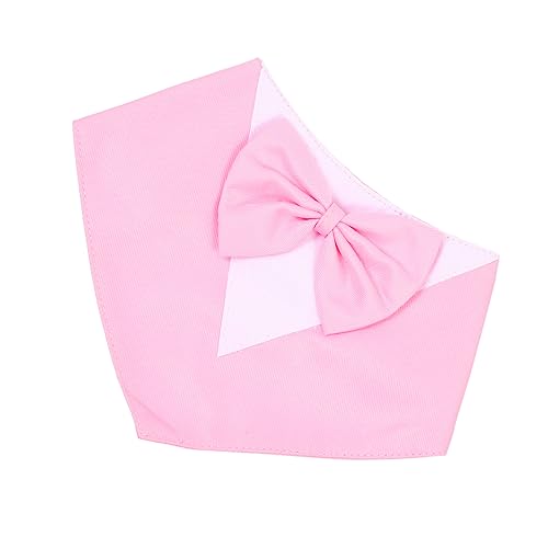 Toddmomy Verstellbares Hunde Bandana aus Hochwertigem Material Stilvolles Hundekostüm Dreieckstuch für Welpen Bequemes Haustier Halsband Geburtstagsparty Hundeschal Mittelgroß Rosa von Toddmomy