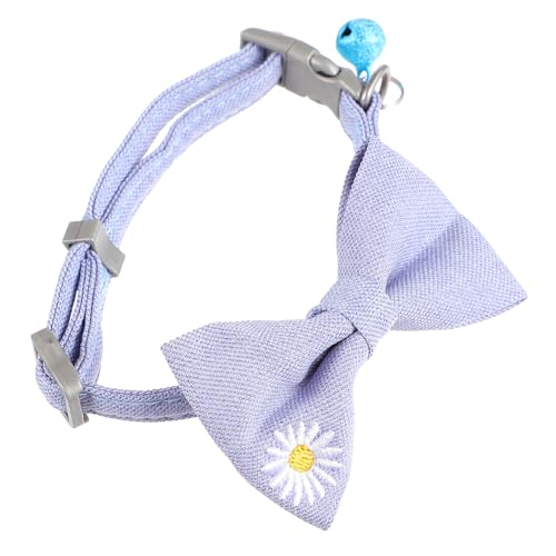 Toddmomy Verstellbares Katzenhalsband mit Bestickter Schleife und Glöckchen Gepolstert Langlebiger Verschluss Einstellbar für Kätzchen und Welpen Modisches Haustier zubehör für Alltag und Toddmomy Verstellbares Katzenhalsband mit Bestickter Schleife und Glöckchen Gepolstert Langlebiger Verschluss Einstellbar für Kätzchen und Welpen Modisches Haustier zubehör für Alltag und von Toddmomy