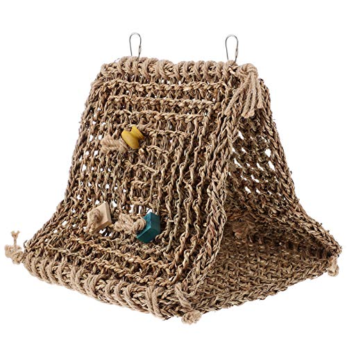 Toddmomy Vogel Hängematte aus Rattan Haustier Nest für Papageien als Schlafplatz und Spielhaus Geeignet für Wellensittiche und Mönchpapageien von Toddmomy