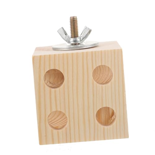 Toddmomy Papageien Kauspielzeug Aus Holz Stehender Würfel Für Vögel Spielzeug Mit Kleinen Löchern Für Nymphensittiche Wellensittiche Und Andere Vögel Fördert Spiel Und Zahnpflege von Toddmomy