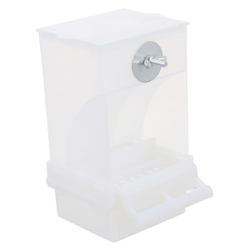 Toddmomy Vogelfütterer Vogelfutterhaus für Käfig Papageienfutterstation ohne Vogel Fütterer Sichtweite Container Futternapf für Vögel Kleiner Vogelhäuschen Acryl Weiß von Toddmomy