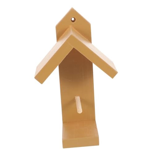 Toddmomy Vogelhäuschen aus Holz Mehlwürmer Eichhörnchen -Feeder Vogelmeisenknödel vogelfutterspender vogelfutterhäuschen Schaukel-Vogelhäuschen langlebiges Vogelhäuschen hölzern Light Brown von Toddmomy