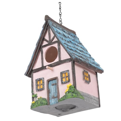 Toddmomy Harz Vogelhaus Für Draußen Hängendes Vogelhaus Gartendekoration Parkornament Vogelnest Aus Harz von Toddmomy