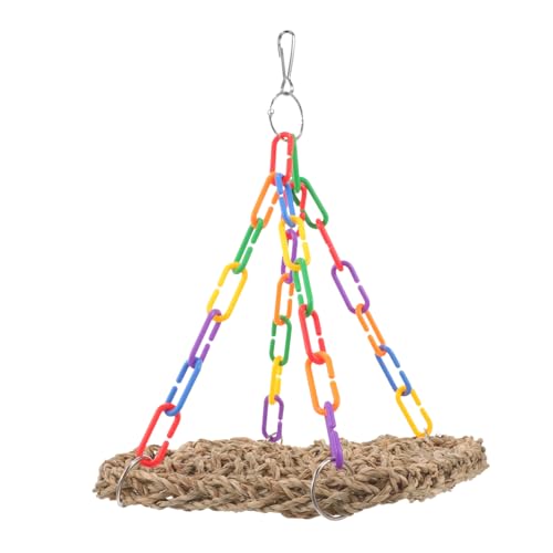 Toddmomy Vogelkäfig Schaukel Hängematte aus Seegras Robustes Papageienspielzeug für Wellensittiche und Kleine bis Mittelgroße Vögel Entspannend und Zahnfreundlich Installieren Vielseitig Toddmomy Vogelkäfig Schaukel Hängematte aus Seegras Robustes Papageienspielzeug für Wellensittiche und Kleine bis Mittelgroße Vögel Entspannend und Zahnfreundlich Installieren Vielseitig von Toddmomy