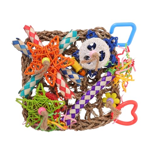 Toddmomy Vogelkäfig-hängespielzeug, Papageien-kauspielzeug, Papageien-zerkleinerungsspielzeug, Vogel-klettermatte Toddmomy Vogelkäfig-hängespielzeug, Papageien-kauspielzeug, Papageien-zerkleinerungsspielzeug, Vogel-klettermatte von Toddmomy
