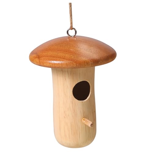 Toddmomy Vogelnest Aus Holz Vogelhäuser Für Draußen Sittich Pflanzenfutterspender Vogeldekor Außendekor Kolibrikäfig Pavillon Rattenvogelhaus Stange Gartendekoration Für Draußen von Toddmomy