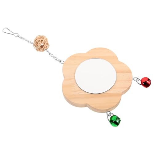 Toddmomy Vogelspiegel mit Glocke Hängend Papagei für Große Vögel Käfig Zubehör Parakeet Toy für Wellensittiche Nymphensittiche und Sittiche von Toddmomy