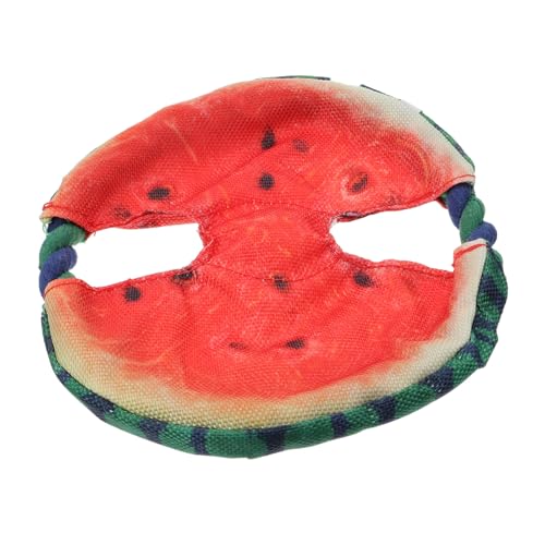 Toddmomy Wasserdichter Hundespielzeug Wassermelonenform Schwimmendes Wurfspielzeug für Kleine Hunde Strapazierfähiges Apportierspielzeug für Innen Außen Training von Toddmomy