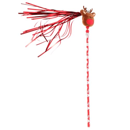 Toddmomy Weihnachtlicher Katzenangel mit Rentier Design Interaktives für Kätzchen Leichtes Plüschmaterial Anregende Perfektes für Weihnachtszeit von Toddmomy