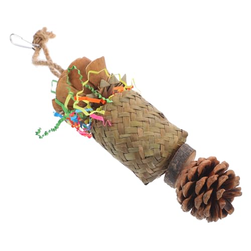 Toddmomy Papagei Spielzeug Für Vögel Hängendes Kauspielzeug Aus Palmblättern Für Natürlichem Verhalten Sicher Zum Spielen Und Knabbern Für Kleine Haustiere Im Käfig von Toddmomy