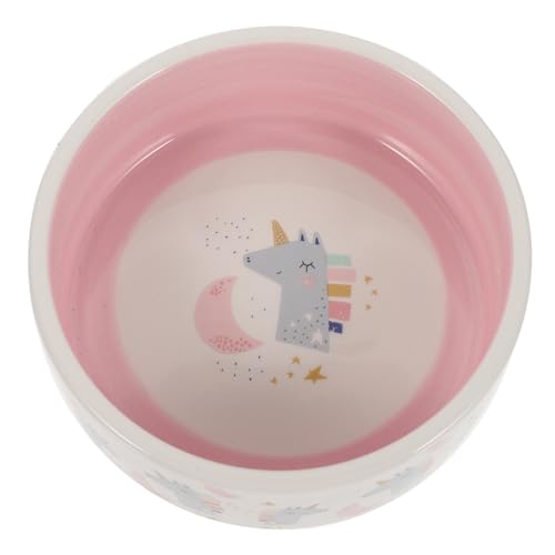 Toddmomy hundefutternapf tierfutterbehälter pet Water Bowl Hundehaufen katzennäpfe näpfe für Katzen Futternapf für Haustiere Nackenschutzschale Futterautomat für Haustiere Keramik Rosa von Toddmomy