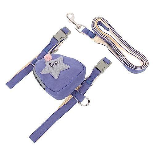 Toddmomy hunderucksack Leine Kätzchengeschirr Katzenwestenleine verstellbares Laufseil Atmungsaktives Katzengeschirr Fluchtsichere Weste für Katzen Katzengeschirr ausbruchsicher Nylon Blue von Toddmomy