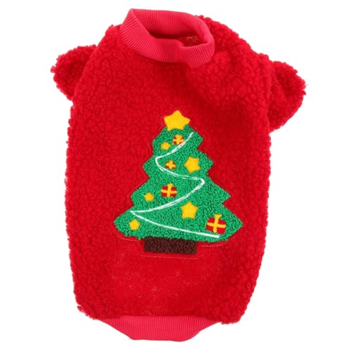 Toddmomy Santa Hundekostüm Kleiner Hunderock Kostüm Für Haustierkleidung Hundeweihnachtsshirt Pullover-Outfits Für Welpen Und Katzen Zweibeinige Kleidung Vlies Rot Cosplay von Toddmomy
