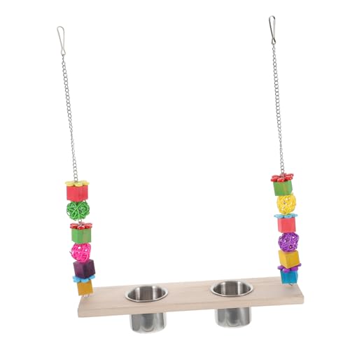 Vogel-papageien-schaukelspielzeug Vogelfutterbecher-schaukel Papageien-stehstange Vogelfütterungsschaukel Papageien-schaukelspielzeug Für Spaß Und Fütterung von Toddmomy