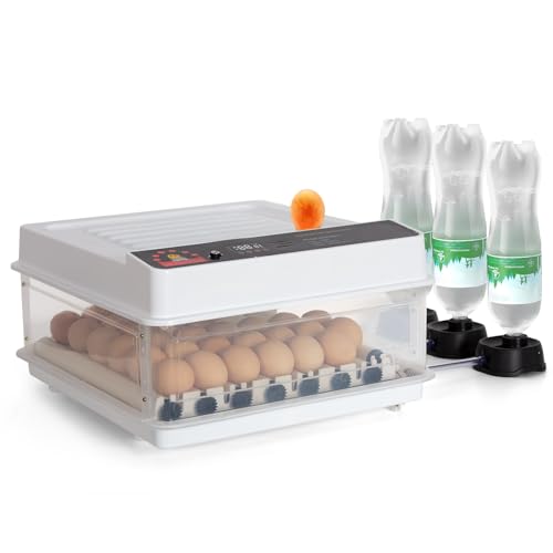 Todeco Brutautomat Vollautomatisch für 48 Eier, Automatisches Eierwenden, Temperaturkontrolle, Automatischer Wasserzugabe, Brutmaschine für geflügeleier mit LED Beleuchtung und Doppelte Kraft Todeco Brutautomat Vollautomatisch für 48 Eier, Automatisches Eierwenden, Temperaturkontrolle, Automatischer Wasserzugabe, Brutmaschine für geflügeleier mit LED Beleuchtung und Doppelte Kraft von Todeco