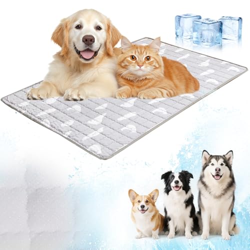 Kühlmatte Katze,Kühlmatte für Den Sommer,Kühlmatte Hund Hundekühlmatte für Hund&Katze Selbstkühlende Matte für Haustiere Summer Pet Ice Pad Abrieb-und Bissfest Natürliche Kühlung (Bedruckt Grau, XL) Kühlmatte Katze,Kühlmatte für Den Sommer,Kühlmatte Hund Hundekühlmatte für Hund&Katze Selbstkühlende Matte für Haustiere Summer Pet Ice Pad Abrieb-und Bissfest Natürliche Kühlung (Bedruckt Grau, XL) von Toerjii