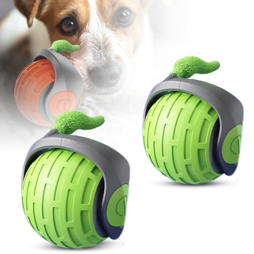 Toerjii Interaktives Katzenspielzeug Elektrisch, Katzenspielzeug Selbstbeschäftigung, Speedy Tail 3.0 Katzenball,360° Selbstdrehender Lustiges Bälle Spielzeug (Grün,2 Pcs) von Toerjii