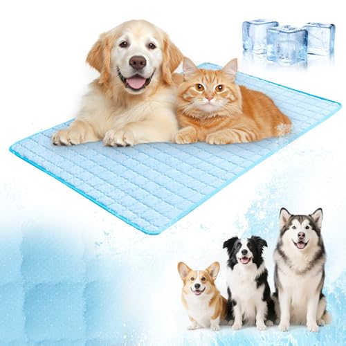 Toerjii Kühlmatte Katze,Kühlmatte für Den Sommer,Kühlmatte Hund Hundekühlmatte für Hund&Katze Selbstkühlende Matte für Haustiere Summer Pet Ice Pad Abrieb-und Bissfest Natürliche Kühlung (Blau, L) Toerjii Kühlmatte Katze,Kühlmatte für Den Sommer,Kühlmatte Hund Hundekühlmatte für Hund&Katze Selbstkühlende Matte für Haustiere Summer Pet Ice Pad Abrieb-und Bissfest Natürliche Kühlung (Blau, L) von Toerjii