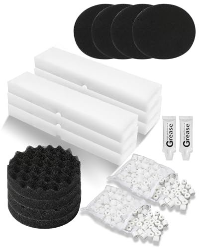 Tofcbye 18-teiliges Ersatz-Filter-Media-Set, passend für Fluval FX4/FX5/FX6 Aquariumfilter, einschließlich 2 Beutel BioMax-Medien, 4 Karbonschaum-Pads, 4 Bio-Schaum-Pads, 6 Bio-Schaum-Block, 2 Tofcbye 18-teiliges Ersatz-Filter-Media-Set, passend für Fluval FX4/FX5/FX6 Aquariumfilter, einschließlich 2 Beutel BioMax-Medien, 4 Karbonschaum-Pads, 4 Bio-Schaum-Pads, 6 Bio-Schaum-Block, 2 von Tofcbye