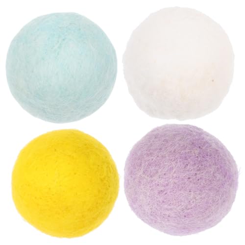 Tofficu 4 Stück Teiliges Hundespielzeug aus Filz Langlebiger Kauspielball mit Glocke Interaktives Welpen Kauspielzeug zur Zahnpflege Fördert Bewegung und Geistige Aktivität für Tofficu 4 Stück Teiliges Hundespielzeug aus Filz Langlebiger Kauspielball mit Glocke Interaktives Welpen Kauspielzeug zur Zahnpflege Fördert Bewegung und Geistige Aktivität für von Tofficu