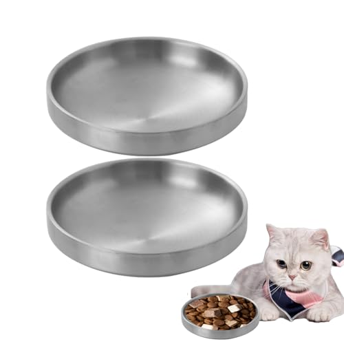 2 Stücke Futternapf Katze Edelstahl,Katzenschale aus Metall,Edelstahl Katze Schüssel für HaustiereKatzennapf Flach Edelstahl, Katzennäpfe Metall 304, Fressnapf Katze Sturzsicher, Leicht zu Reinigen 2 Stücke Futternapf Katze Edelstahl,Katzenschale aus Metall,Edelstahl Katze Schüssel für HaustiereKatzennapf Flach Edelstahl, Katzennäpfe Metall 304, Fressnapf Katze Sturzsicher, Leicht zu Reinigen von TogtherKings