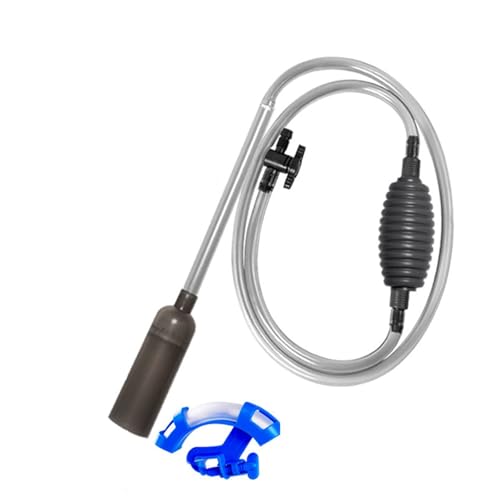 Aquarium-Reinigungsset, Aquarium-Reiniger und Siphon-Pumpe – Handstaubsauger-Wasserwechsler mit Filter, keine Notwendigkeit, Fische / Pflanzen zu entfernen, schnelles Kiesreiniger-Set für regelmäßige von Toileum