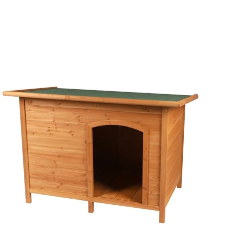 Hundehütte Tao mit abnehmbarem Dach aus Naturholz von Toilinux.com